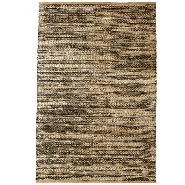 Homeroots 5' X 8' Natural Hand Woven Area Rug  Jute 395136