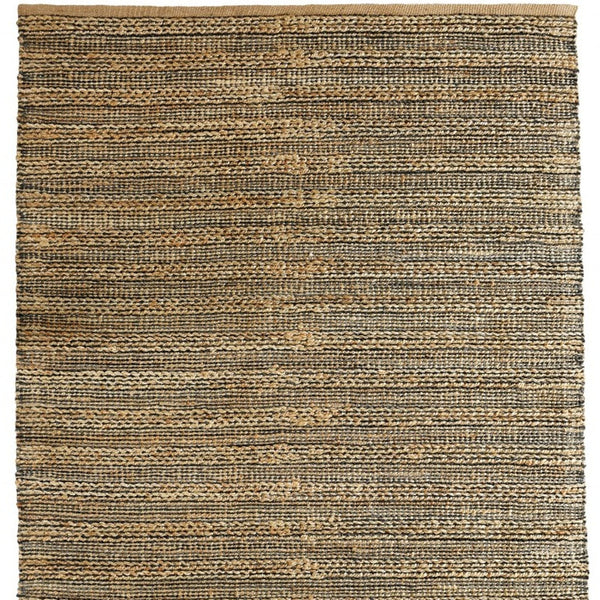 Homeroots 5' X 8' Natural Hand Woven Area Rug  Jute 395136