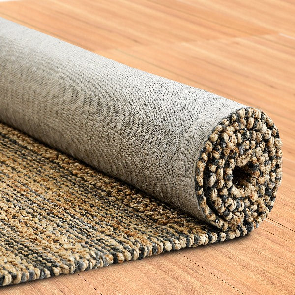 Homeroots 8' X 10' Natural Hand Woven Area Rug  Jute 395137