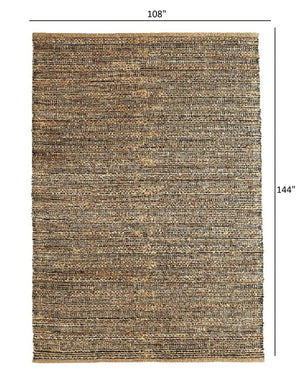 Homeroots 9' X 12' Natural Hand Woven Area Rug  Jute 395138