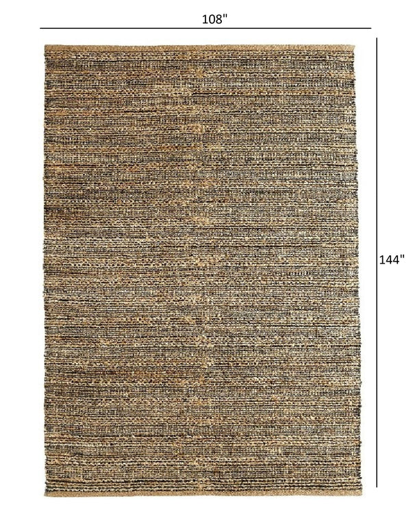 Homeroots 9' X 12' Natural Hand Woven Area Rug  Jute 395138