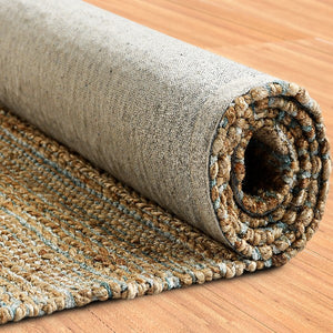 Homeroots 8' X 10' Natural Hand Woven Area Rug  Jute 395139