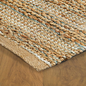 Homeroots 9' X 12' Natural Hand Woven Area Rug  Jute 395140