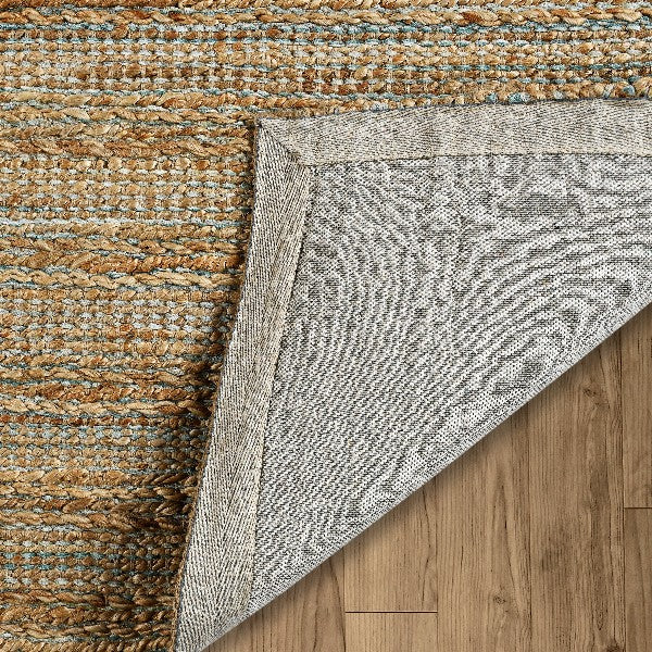 Homeroots 9' X 12' Natural Hand Woven Area Rug  Jute 395140