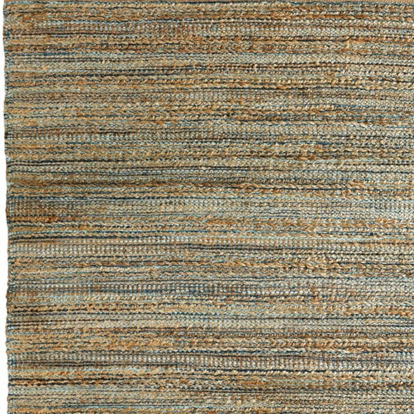 Homeroots 9' X 12' Natural Hand Woven Area Rug  Jute 395140