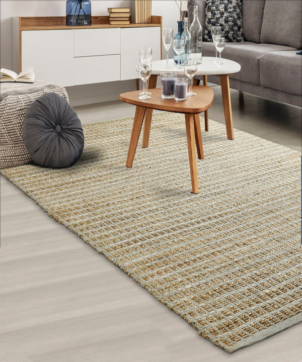 Homeroots 5' Hand Woven Area Rug - Unique Artisan Crafted Design For Warmth And Elegance In Any Room 5' X 8' Jute 395141