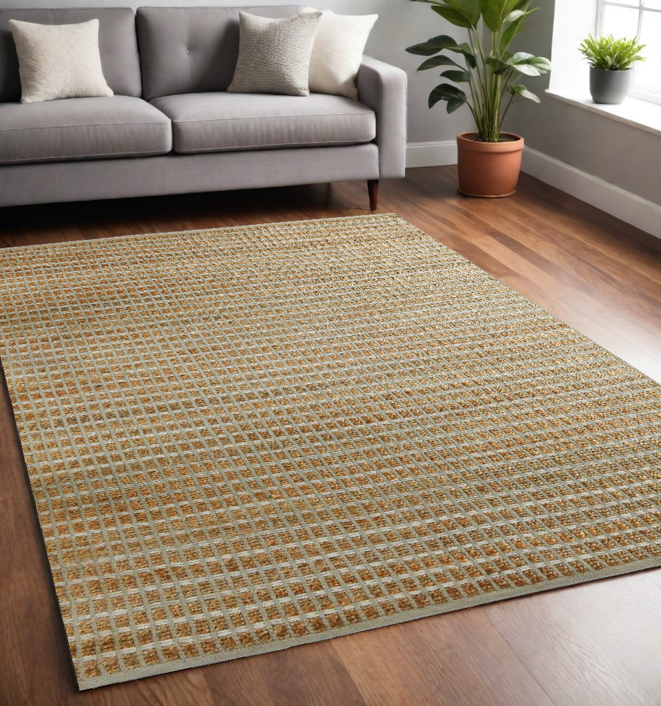 Homeroots 5' Hand Woven Area Rug - Unique Artisan Crafted Design For Warmth And Elegance In Any Room 5' X 8' Jute 395141
