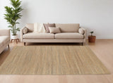 Homeroots 9' X 12' Tan And Gray Boho Chic Area Rug  Jute 395146