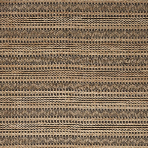 Homeroots 9' X 13' Tan And Black Intricate Striped Area Rug  Jute 395149