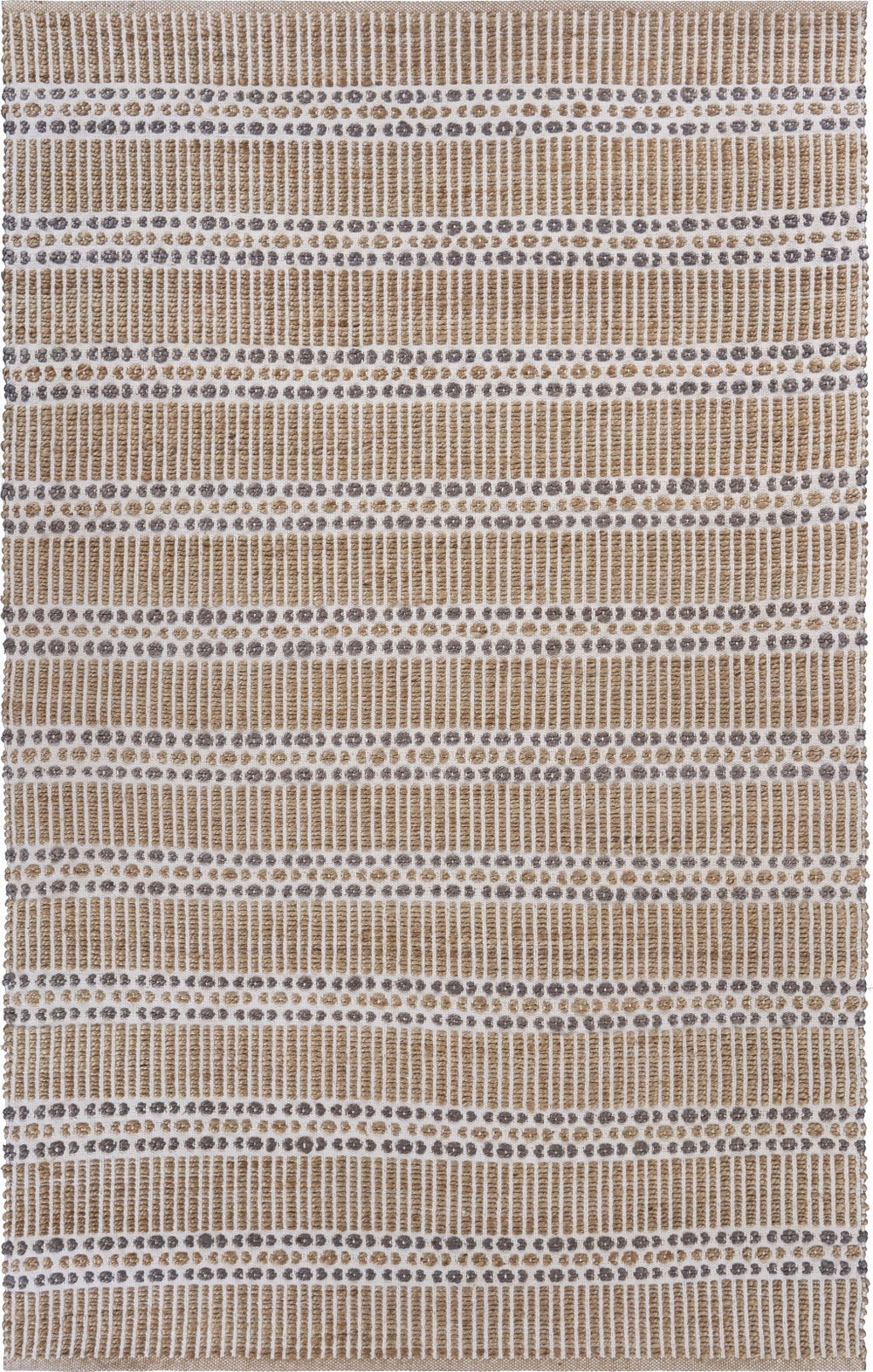Homeroots 5' X 8' Natural Hand Woven Area Rug  Jute 395153