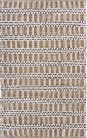 Homeroots 5' X 8' Natural Hand Woven Area Rug  Jute 395153