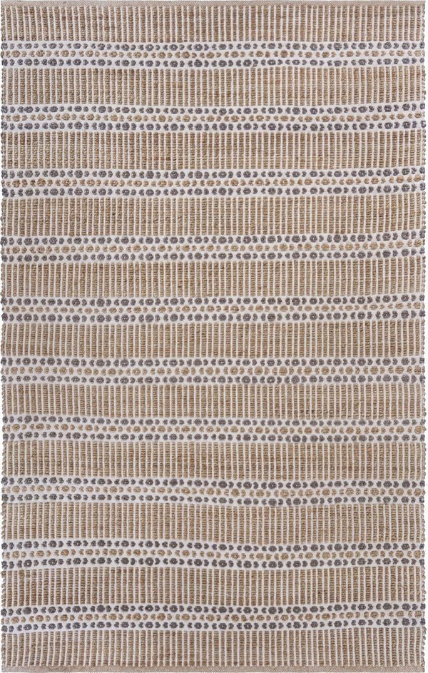 Homeroots 5' X 8' Natural Hand Woven Area Rug  Jute 395153