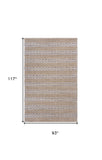 Homeroots 8' X 10' Natural Hand Woven Area Rug  Jute 395154