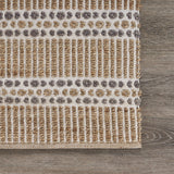 Homeroots 8' X 10' Natural Hand Woven Area Rug  Jute 395154