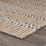 Homeroots 8' X 10' Natural Hand Woven Area Rug  Jute 395154