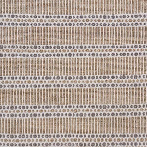 Homeroots 9' X 12' Tan And Gray Detailed Stripes Area Rug  Jute 395155