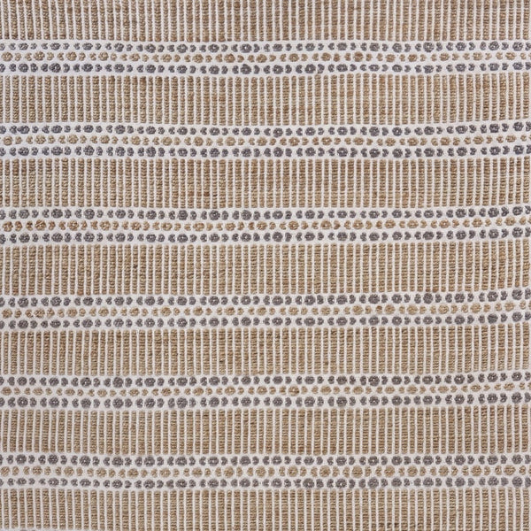 Homeroots 9' X 12' Tan And Gray Detailed Stripes Area Rug  Jute 395155