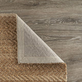 Homeroots 5' X 8' Natural Hand Woven Area Rug  Jute 395159