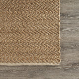 Homeroots 5' X 8' Natural Hand Woven Area Rug  Jute 395159