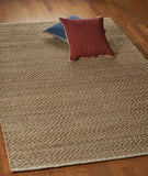 Homeroots 5' X 8' Natural Hand Woven Area Rug  Jute 395159