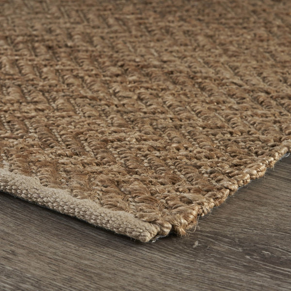 Homeroots 8' X 10' Natural Hand Woven Area Rug  Jute 395160