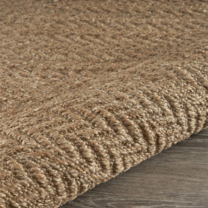 Homeroots 8' X 10' Natural Hand Woven Area Rug  Jute 395160