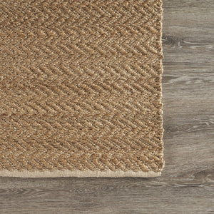 Homeroots 9' X 12' Natural Hand Woven Area Rug  Jute 395161