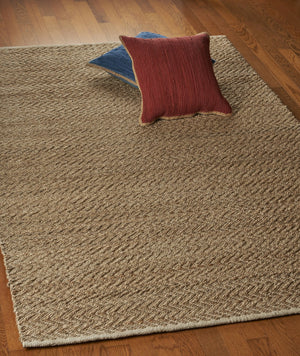 Homeroots 9' X 12' Natural Hand Woven Area Rug  Jute 395161