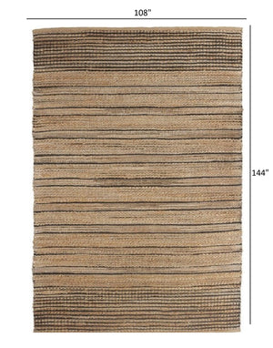 Homeroots 9' X 12' Tan Kilim Flatweave Handmade Area Rug  Jute 395170
