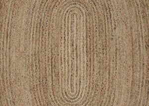 Homeroots 9’ Brown Oval Shaped Jute Area Rug  Jute 395177