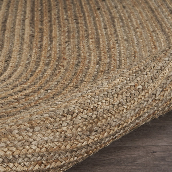 Homeroots 9’ Brown Oval Shaped Jute Area Rug  Jute 395177