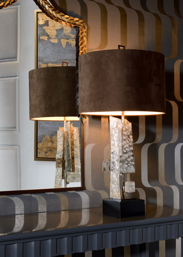 Wildwood Gilded Original Oil Painting With Gold Leaf Frame — Bold Textured Abstract, Dramatic Focal Point, 51"X38.5" 395181