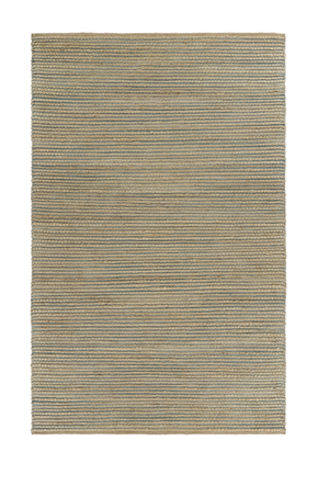 Homeroots 8' X 10' Tan And Blue Undertone Striated Area Rug  Jute 395182