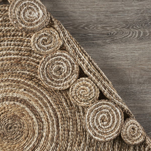 Homeroots 8’ Round Natural Coiled Area Rug  Jute 395185