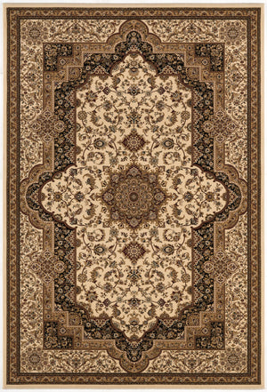 Homeroots 8' X 11' Black And Ivory Oriental Power Loom Area Rug  Olefin 395193