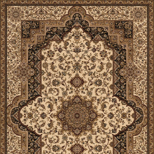 Homeroots 8' X 11' Black And Ivory Oriental Power Loom Area Rug  Olefin 395193