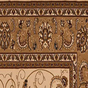 HomeRoots 10' Elegant Beige and Ivory Oriental Runner Rug for Hallways, Kitchens, and Transitional Spaces 3x10 395225