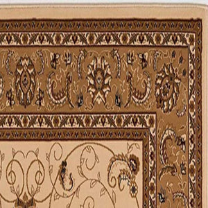 HomeRoots 10' Elegant Beige and Ivory Oriental Runner Rug for Hallways, Kitchens, and Transitional Spaces 3x15 395228