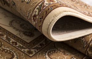 HomeRoots 10' Elegant Beige and Ivory Oriental Runner Rug for Hallways, Kitchens, and Transitional Spaces 3x8 395232