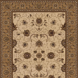 HomeRoots 10' Elegant Beige and Ivory Oriental Runner Rug for Hallways, Kitchens, and Transitional Spaces 4x6 395233