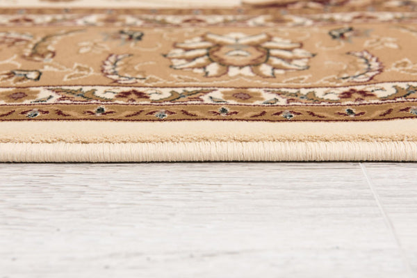 HomeRoots 10' Elegant Beige and Ivory Oriental Runner Rug for Hallways, Kitchens, and Transitional Spaces 5x8 395235