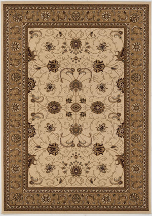 HomeRoots 10' Elegant Beige and Ivory Oriental Runner Rug for Hallways, Kitchens, and Transitional Spaces 5x8 395235