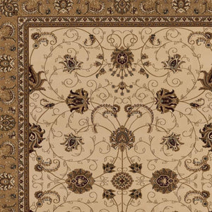 HomeRoots 10' Elegant Beige and Ivory Oriental Runner Rug for Hallways, Kitchens, and Transitional Spaces 5x8 395235