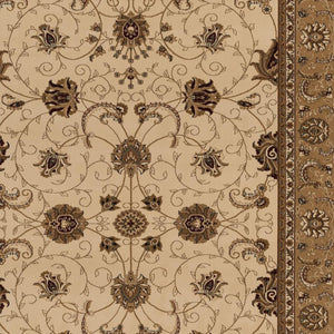 HomeRoots 10' Elegant Beige and Ivory Oriental Runner Rug for Hallways, Kitchens, and Transitional Spaces 7x10 395236