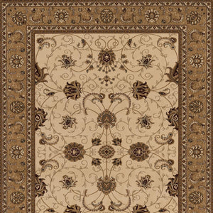 HomeRoots 10' Elegant Beige and Ivory Oriental Runner Rug for Hallways, Kitchens, and Transitional Spaces 7x10 395236