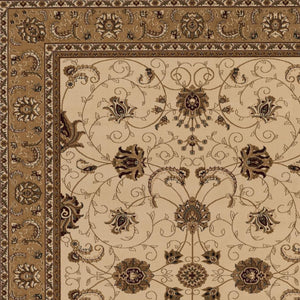 HomeRoots 10' Elegant Beige and Ivory Oriental Runner Rug for Hallways, Kitchens, and Transitional Spaces 8x11 395237