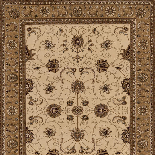 HomeRoots 10' Elegant Beige and Ivory Oriental Runner Rug for Hallways, Kitchens, and Transitional Spaces 8x11 395237