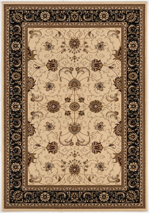 Homeroots 5' X 8' Black And Ivory Oriental Power Loom Area Rug  Olefin 395257