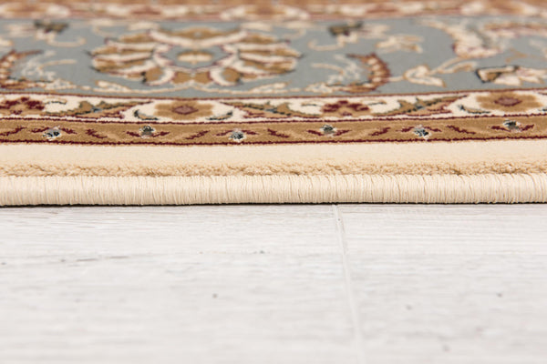 Homeroots 20' Runner Blue And Ivory Oriental Power Loom Runner Rug  Olefin 395273