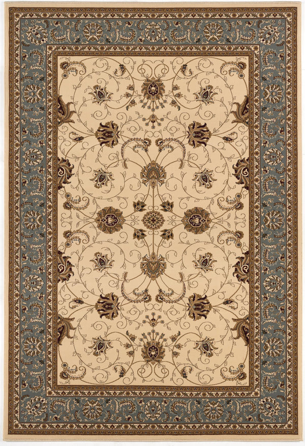 Homeroots 4' X 6' Blue And Ivory Oriental Power Loom Area Rug  Olefin 395277